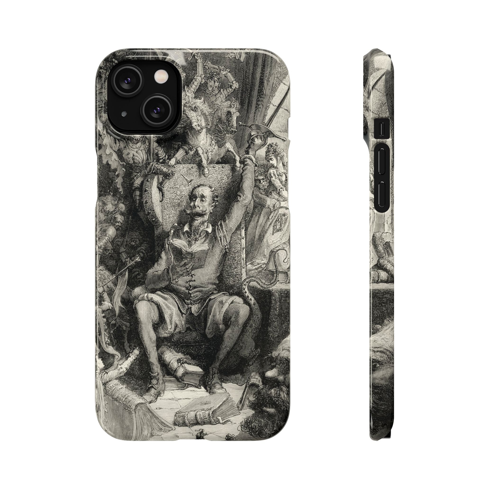 Don Quixote and His Visions by Gustave Doré - iPhone Slim Case