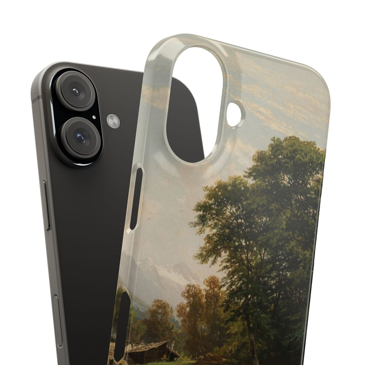 Swiss Landscape by Ivan Ivanovich Shishkin - iPhone Slim Case