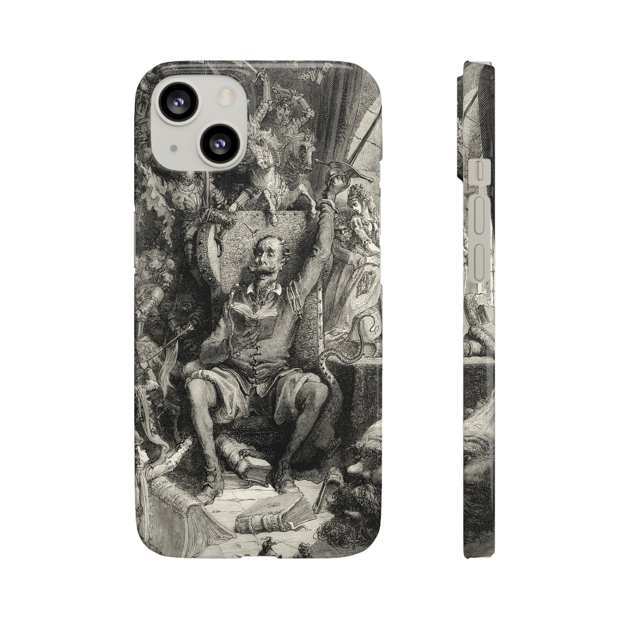 Don Quixote and His Visions by Gustave Doré - iPhone Slim Case