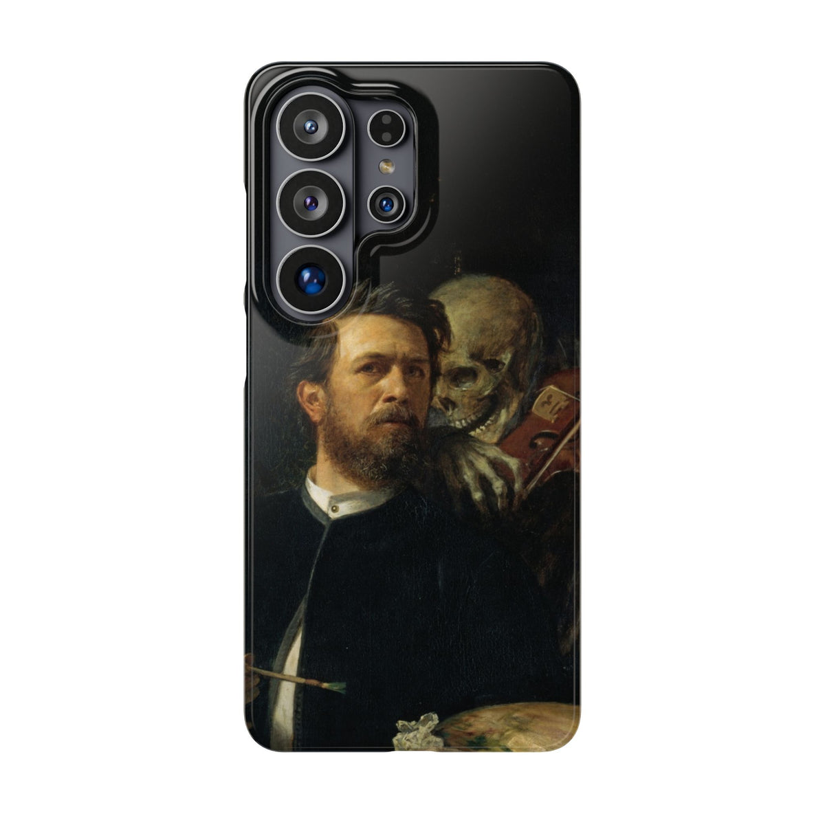 Self Portrait with Death Playing the Fiddle by Arnold Böcklin - Samsung Slim Case
