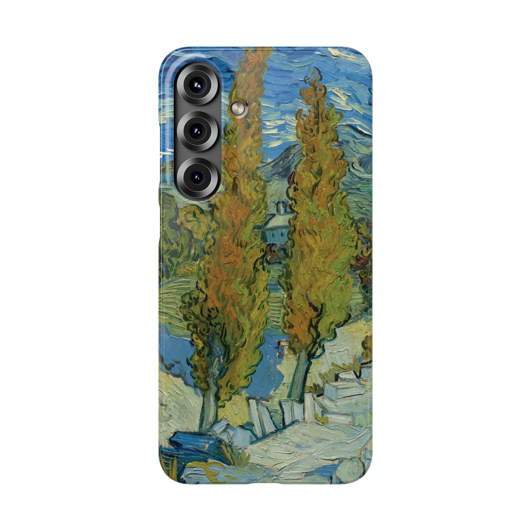 Two Poplars in the Alpilles near Saint-Rémy by Vincent van Gogh - Samsung Slim Case