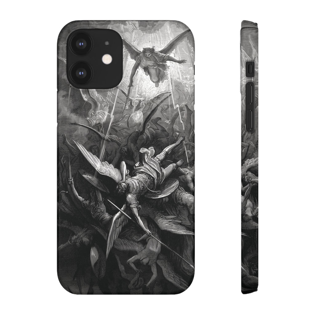 Paradise Lost | The Battle in Heaven by Gustave Doré - iPhone Slim Case