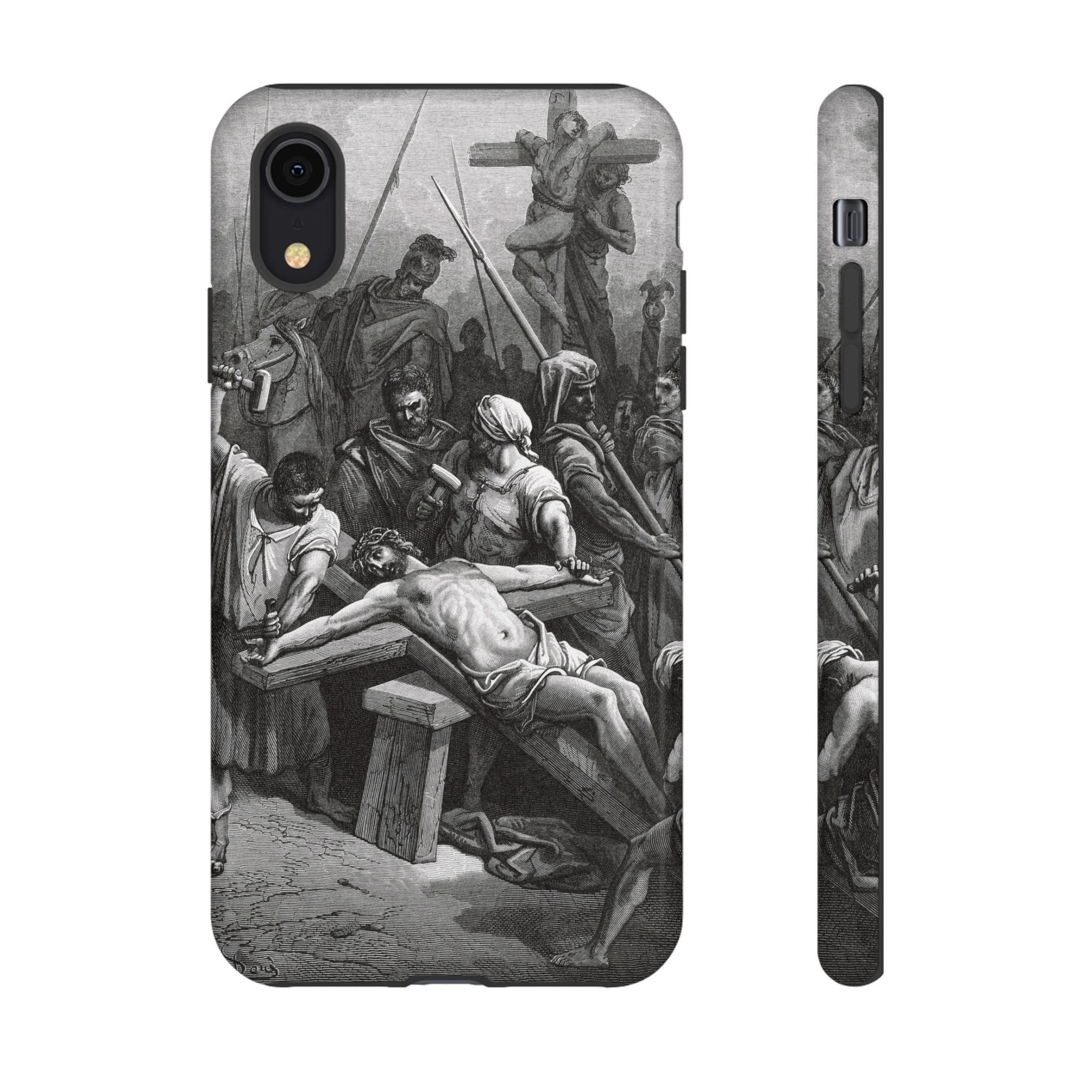 Crucifixion of Jesus by Gustave Doré - iPhone Tough Case
