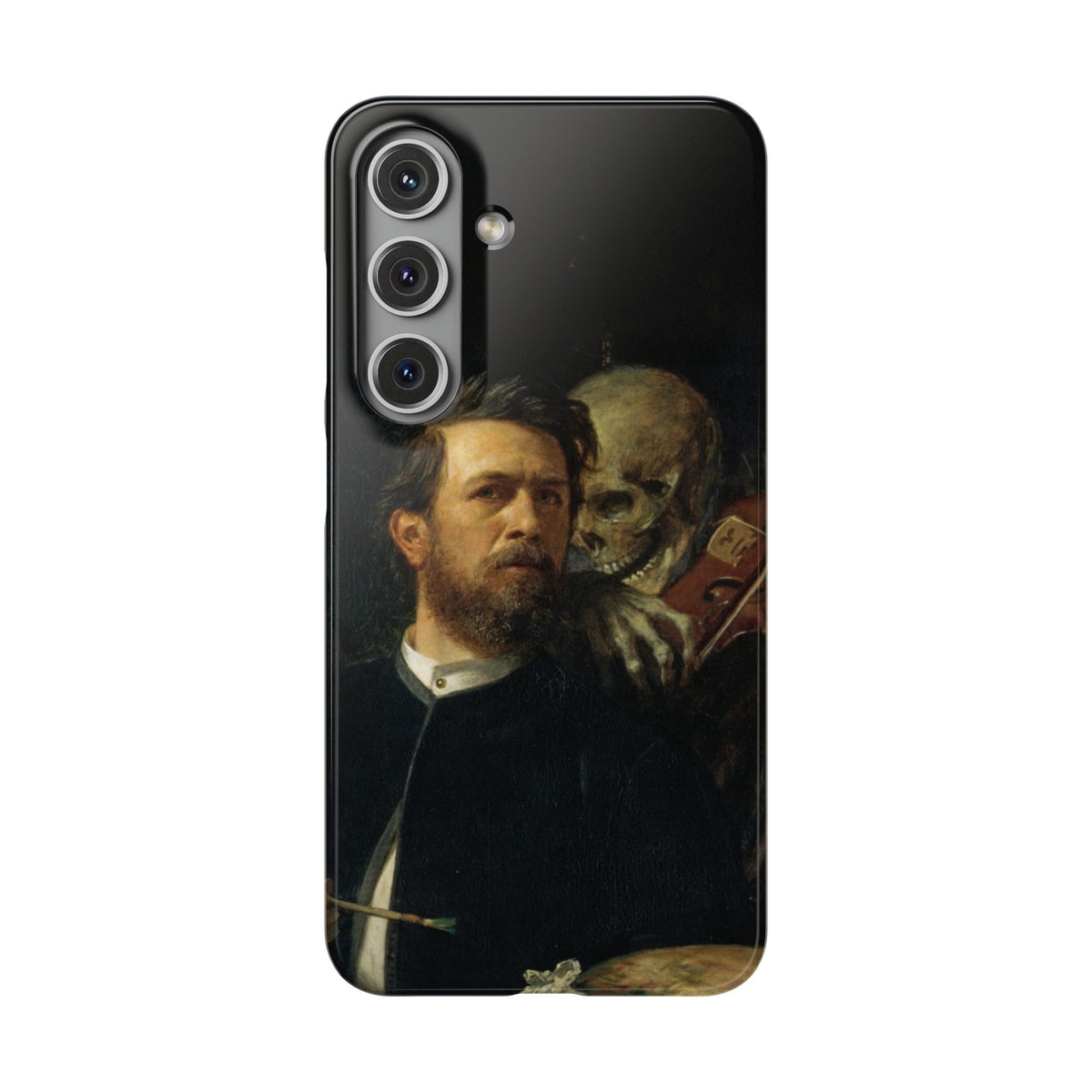 Self Portrait with Death Playing the Fiddle by Arnold Böcklin - Samsung Slim Case