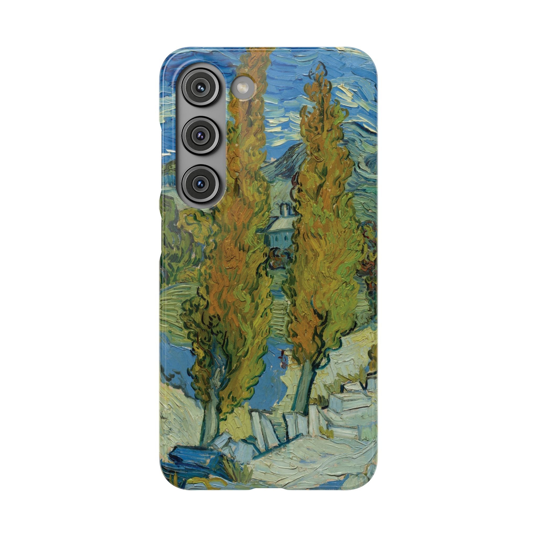 Two Poplars in the Alpilles near Saint-Rémy by Vincent van Gogh - Samsung Slim Case