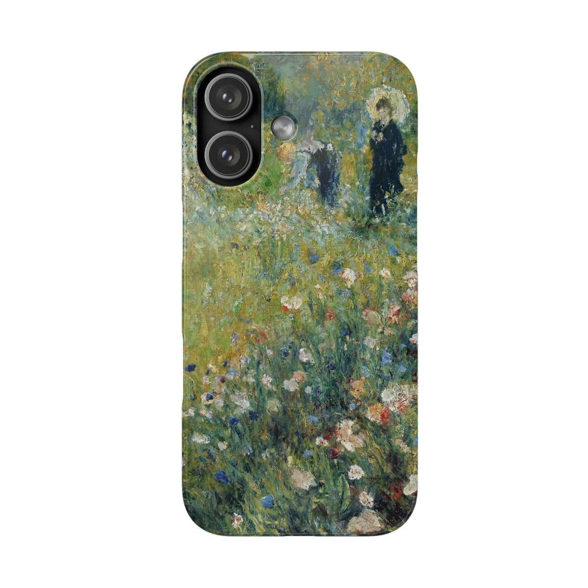Woman with a Parasol in a Garden by Pierre Auguste Renoir - iPhone Slim Case