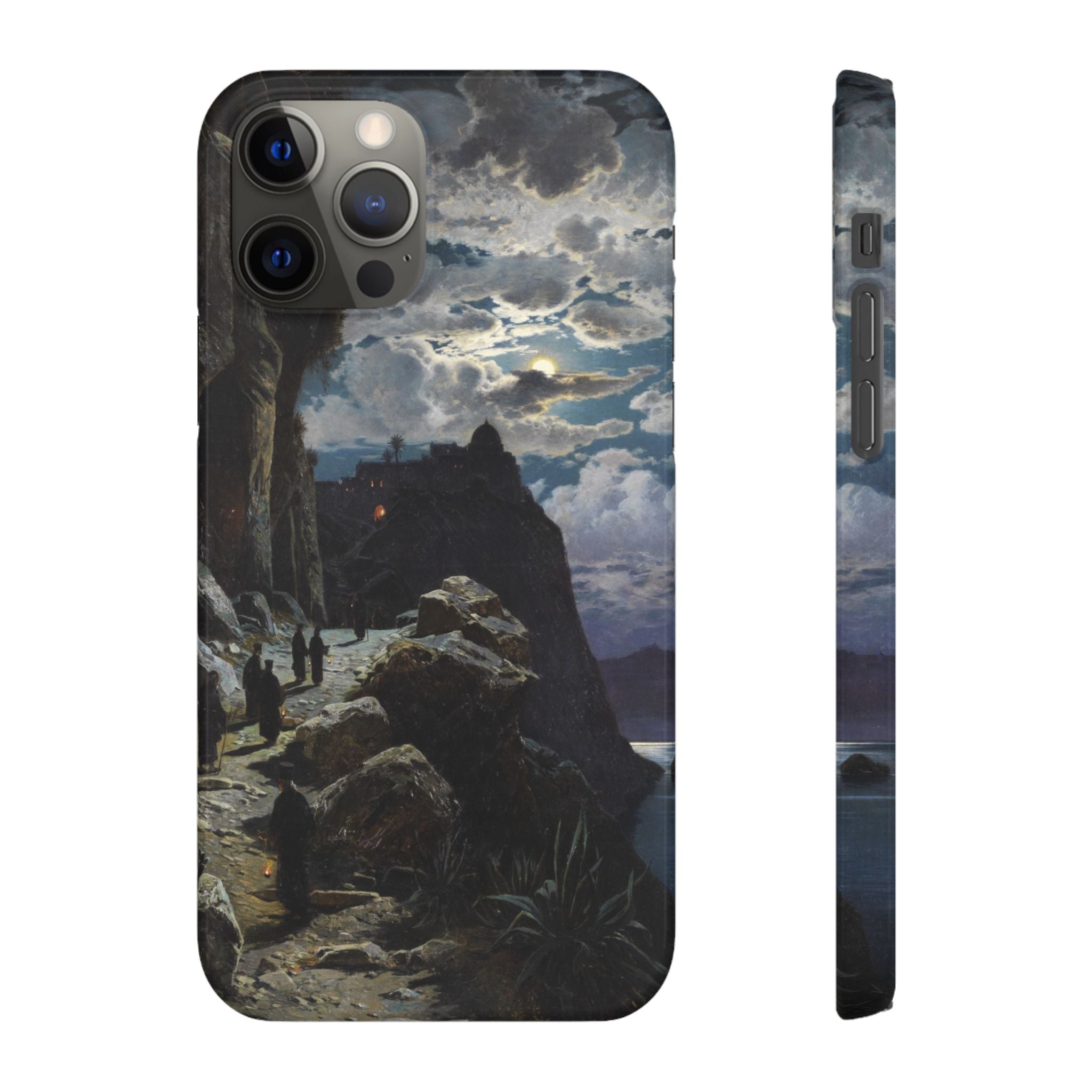 Procession of Monks on Mount Athos by Hermann Corrodi - iPhone Slim Case