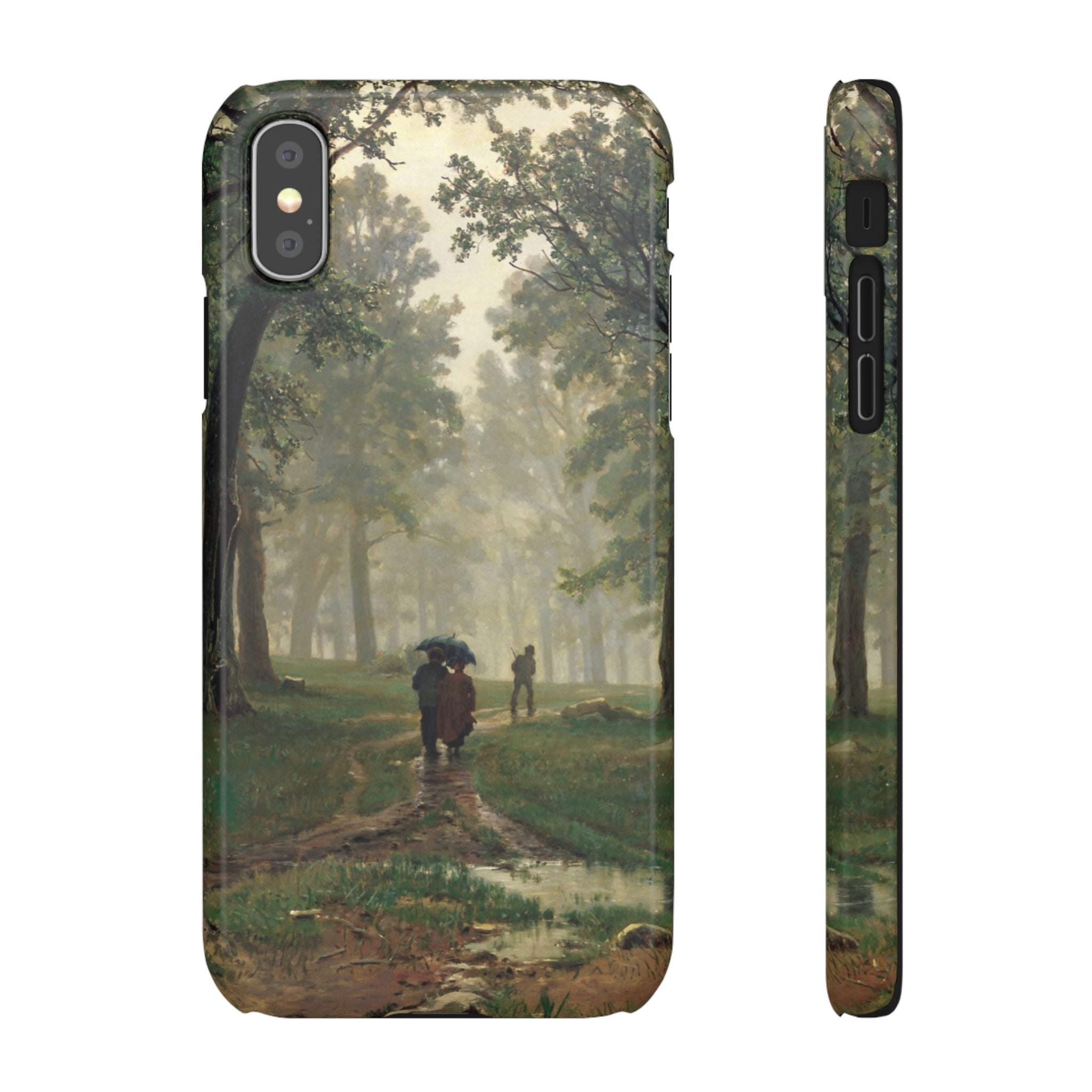Rain in an Oak Forest by Ivan Ivanovich Shishkin - iPhone Slim Case