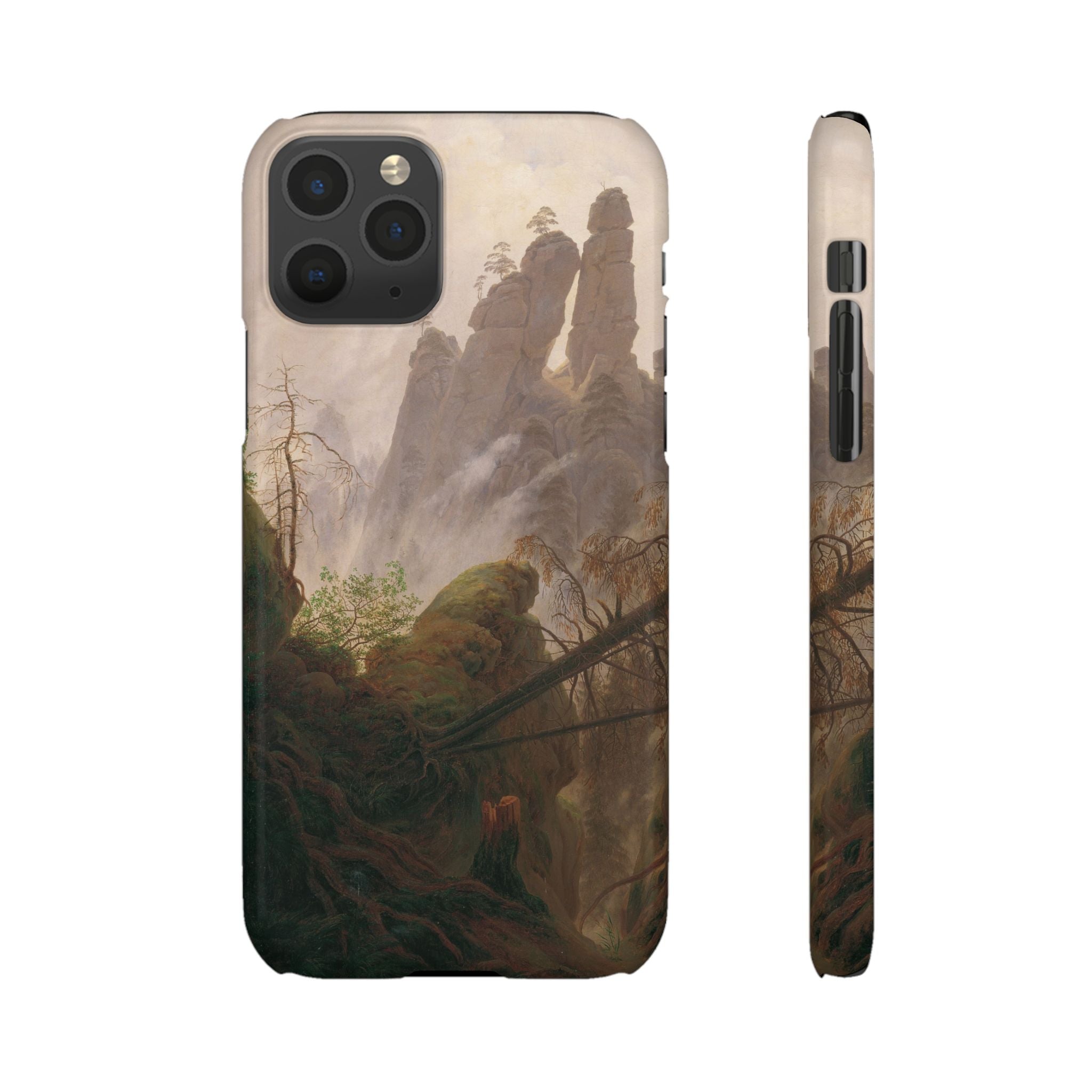 Rocky Landscape in the Elbe Sandstone Mountains by Caspar David Friedrich - iPhone Slim Case