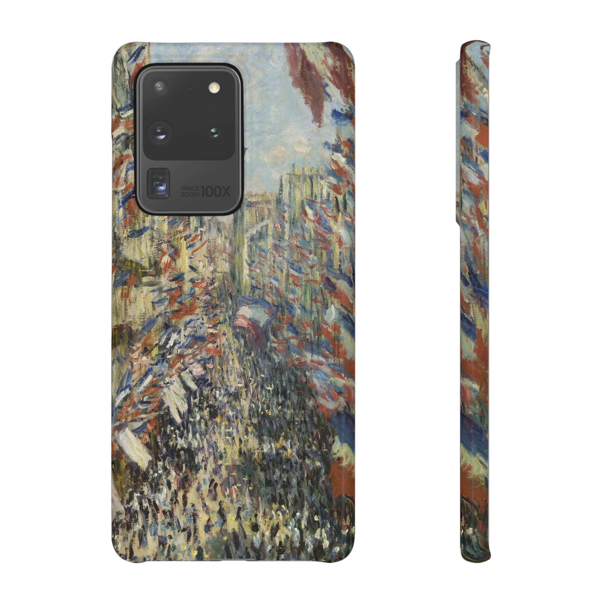 The Rue Montorgueil in Paris by Claude Monet - Samsung Slim Case