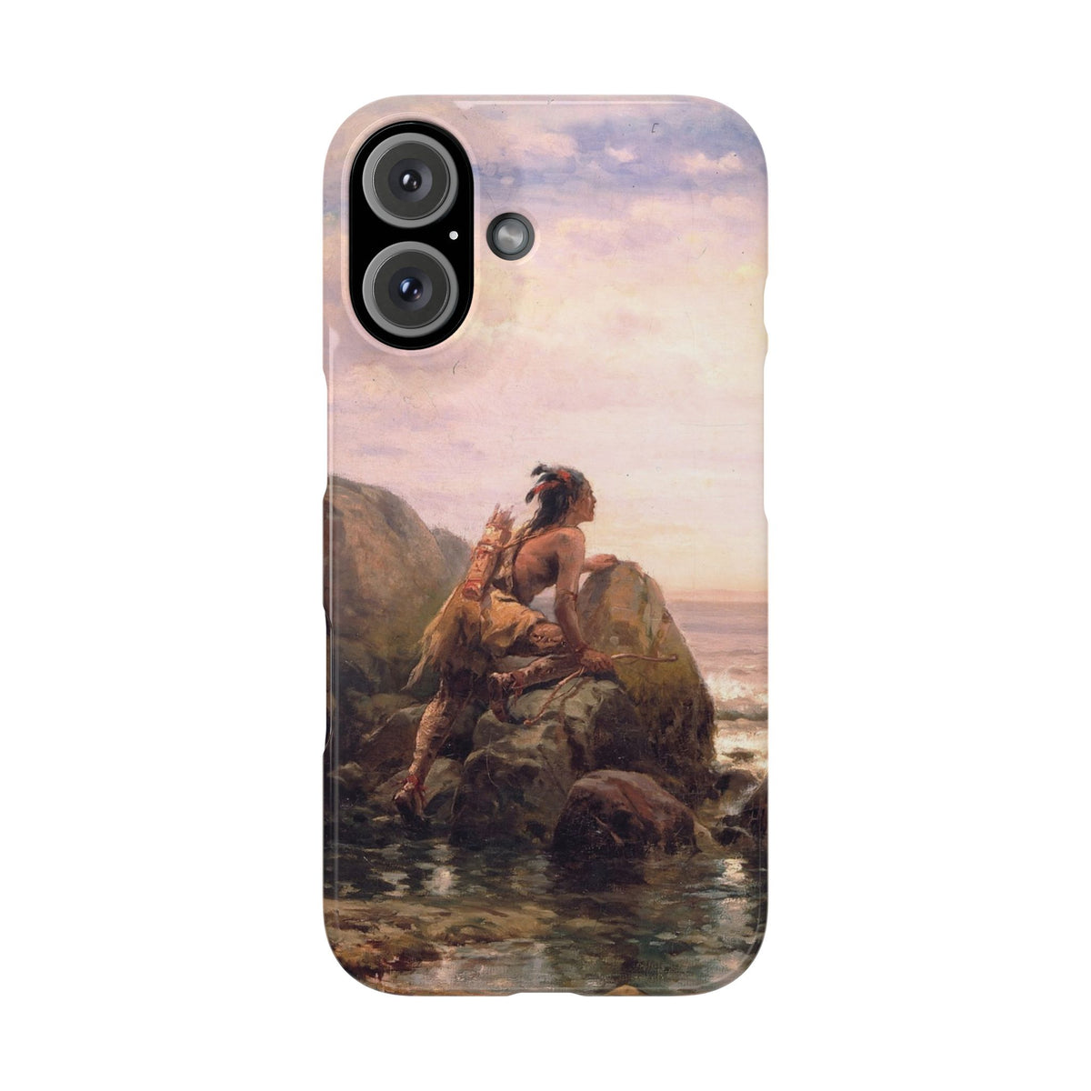 Henrik Hudson entering New York Harbor by Edward Moran - iPhone Slim Case