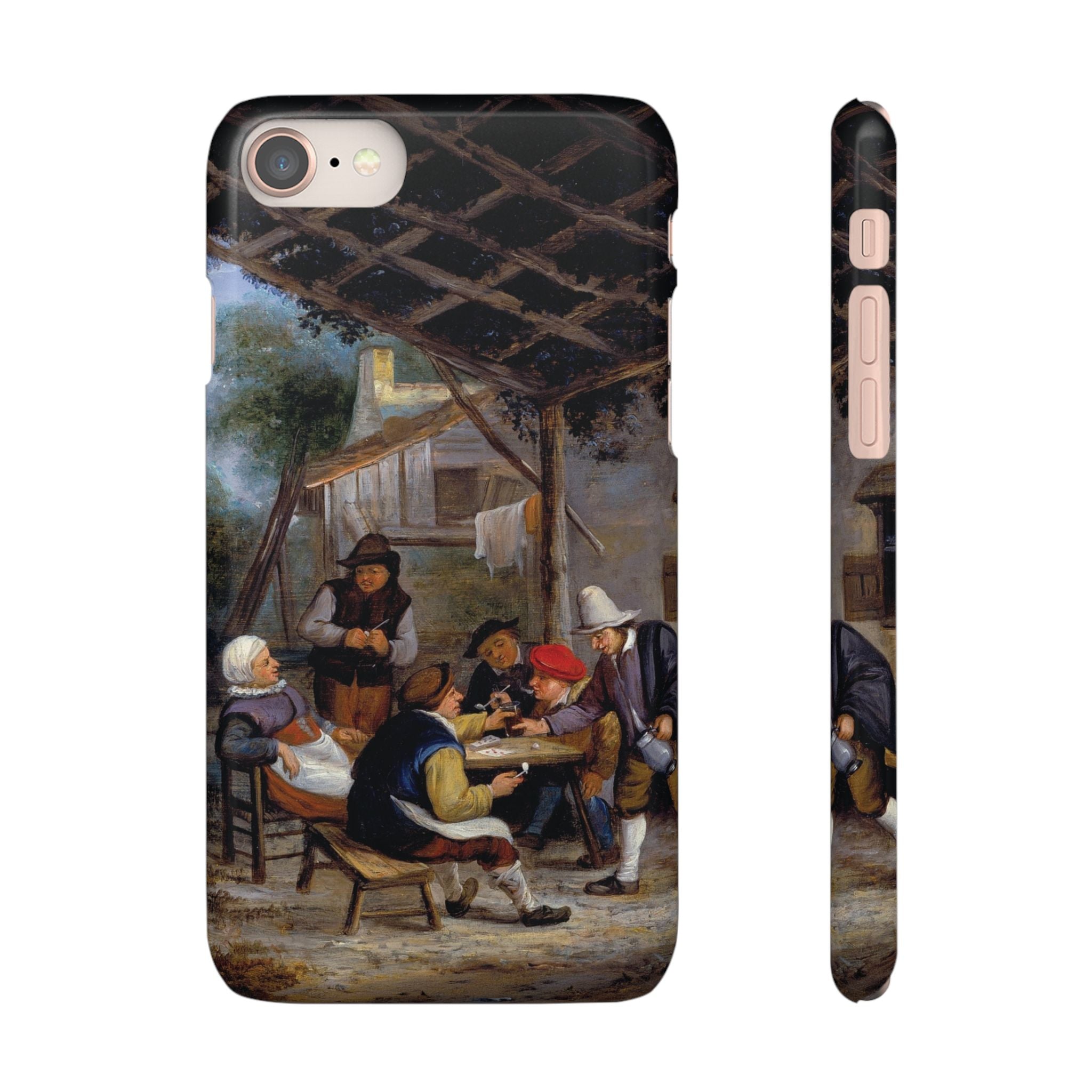 Peasants Drinking by Adriaen van Ostade - iPhone Slim Case