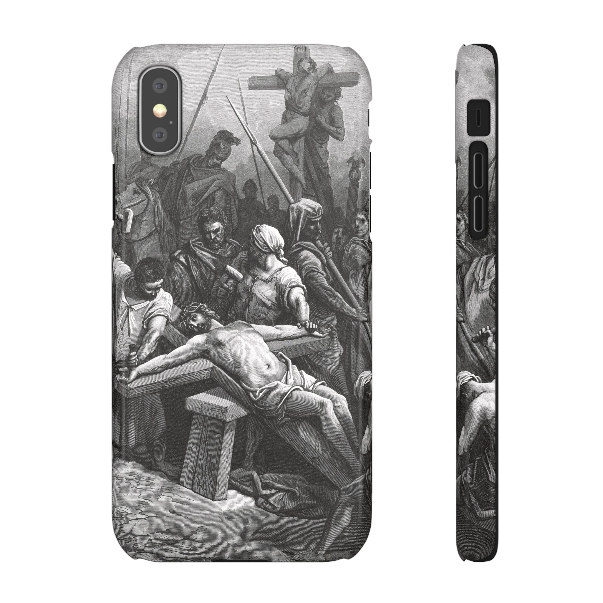 Crucifixion of Jesus by Gustave Doré - iPhone Slim Case
