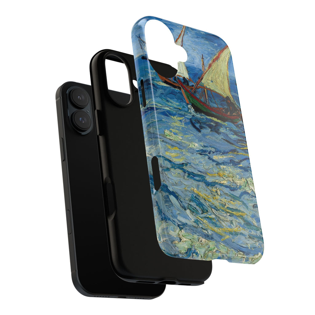 Fishing Boats at Sea by Vincent van Gogh - iPhone Tough Case