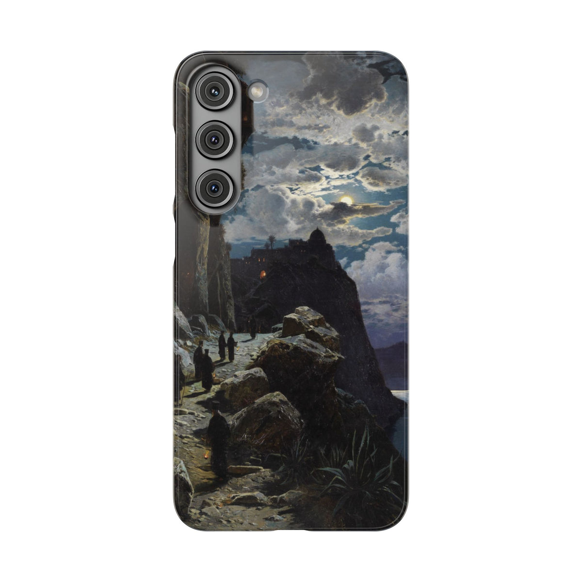 Procession of Monks on Mount Athos by Hermann Corrodi - Samsung Slim Case