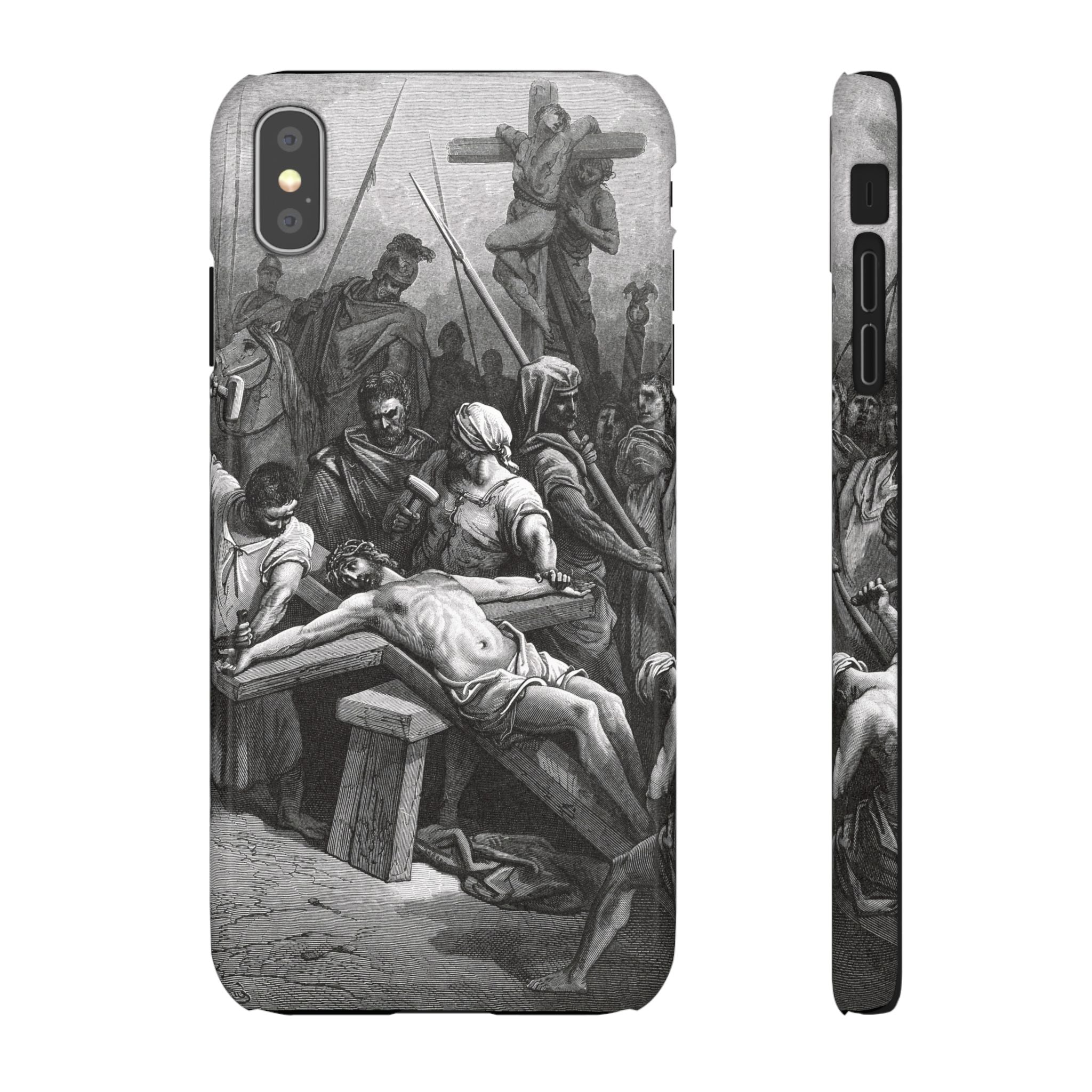 Crucifixion of Jesus by Gustave Doré - iPhone Slim Case