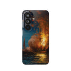 Burning of the Frigate Philadelphia in the Harbor of Tripoli by Edward Moran - Samsung Slim Case