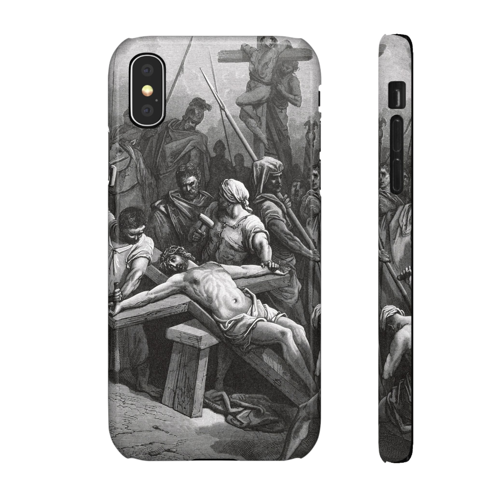 Crucifixion of Jesus by Gustave Doré - iPhone Slim Case