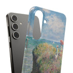 Cliff Walk at Pourville by Claude Monet - Samsung Slim Case