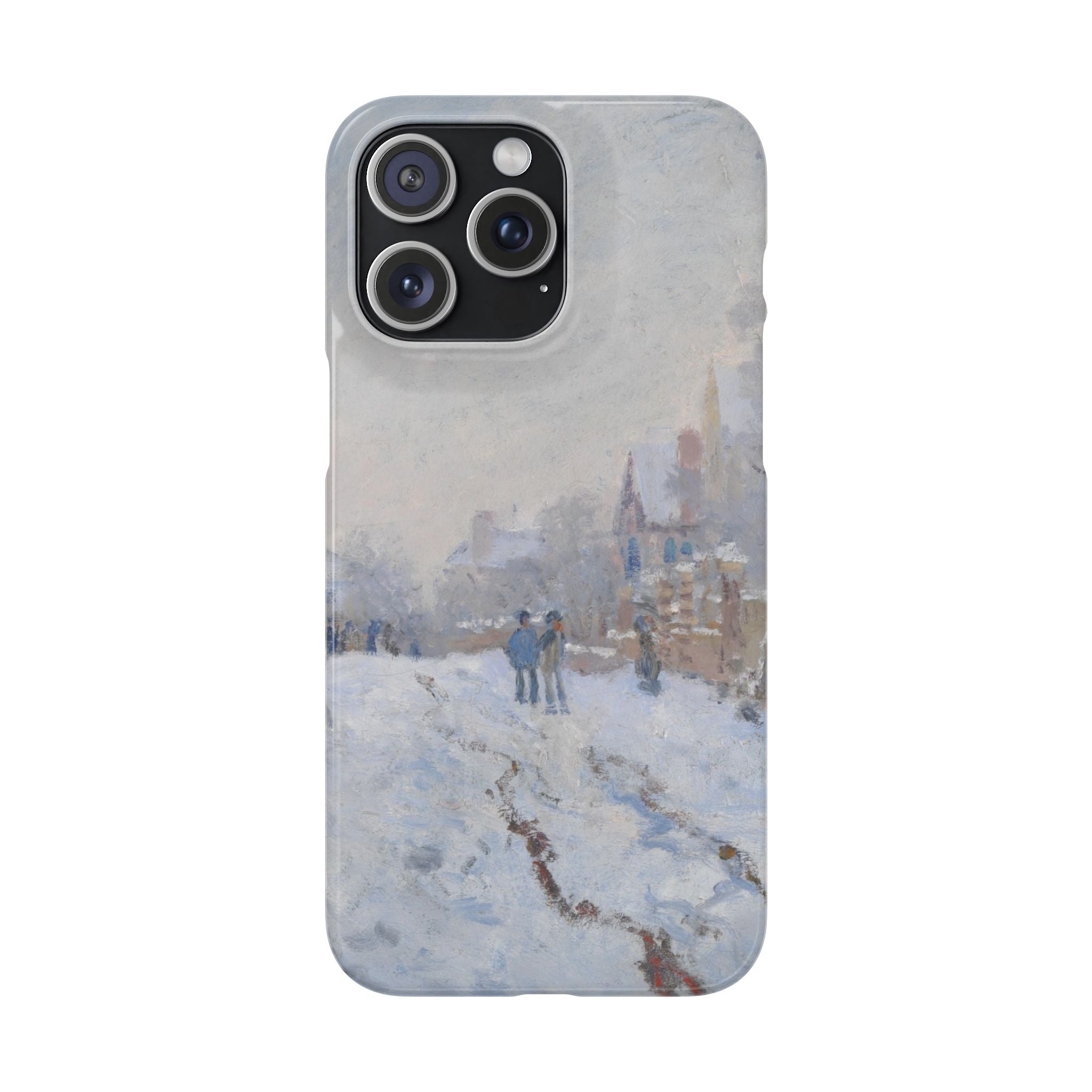 Snow Scene at Argenteuil by Claude Monet - iPhone Slim Case