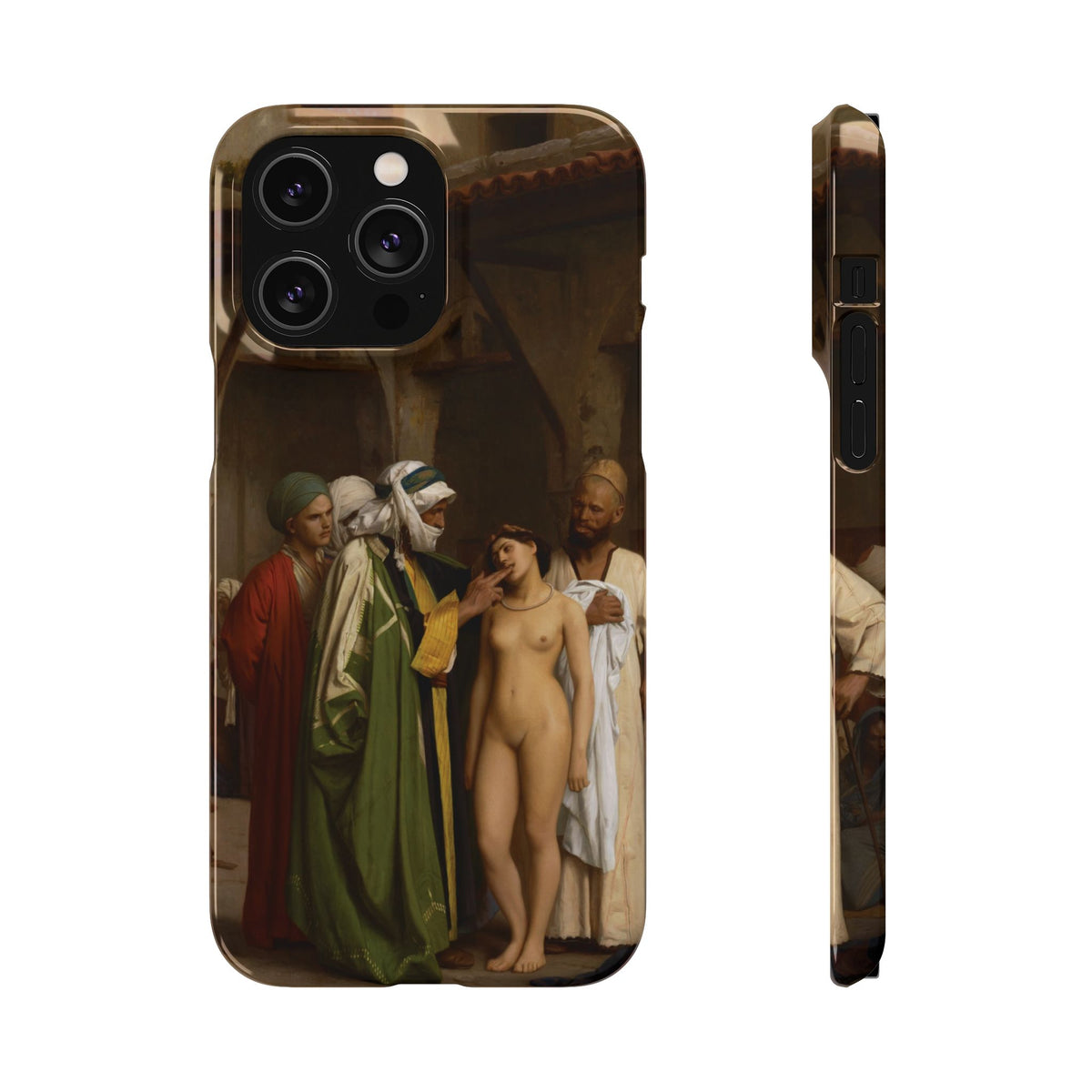 Le Marche d'esclaves by Jean-Leon Gerome - iPhone Slim Case