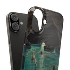 Pescatori e sirene nella Grotta Azzurra a Capri di Hermann Corrodi - Cover sottile per iPhone