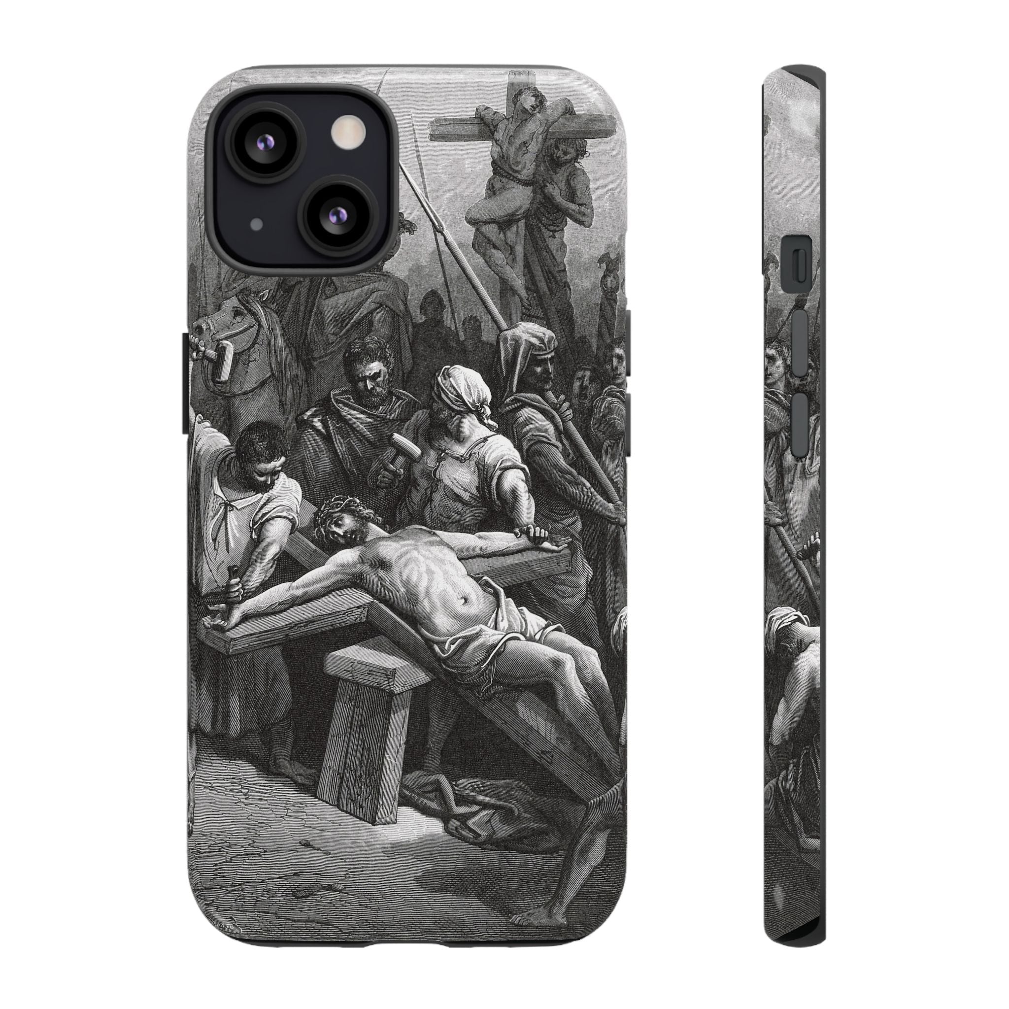 Crucifixion of Jesus by Gustave Doré - iPhone Tough Case