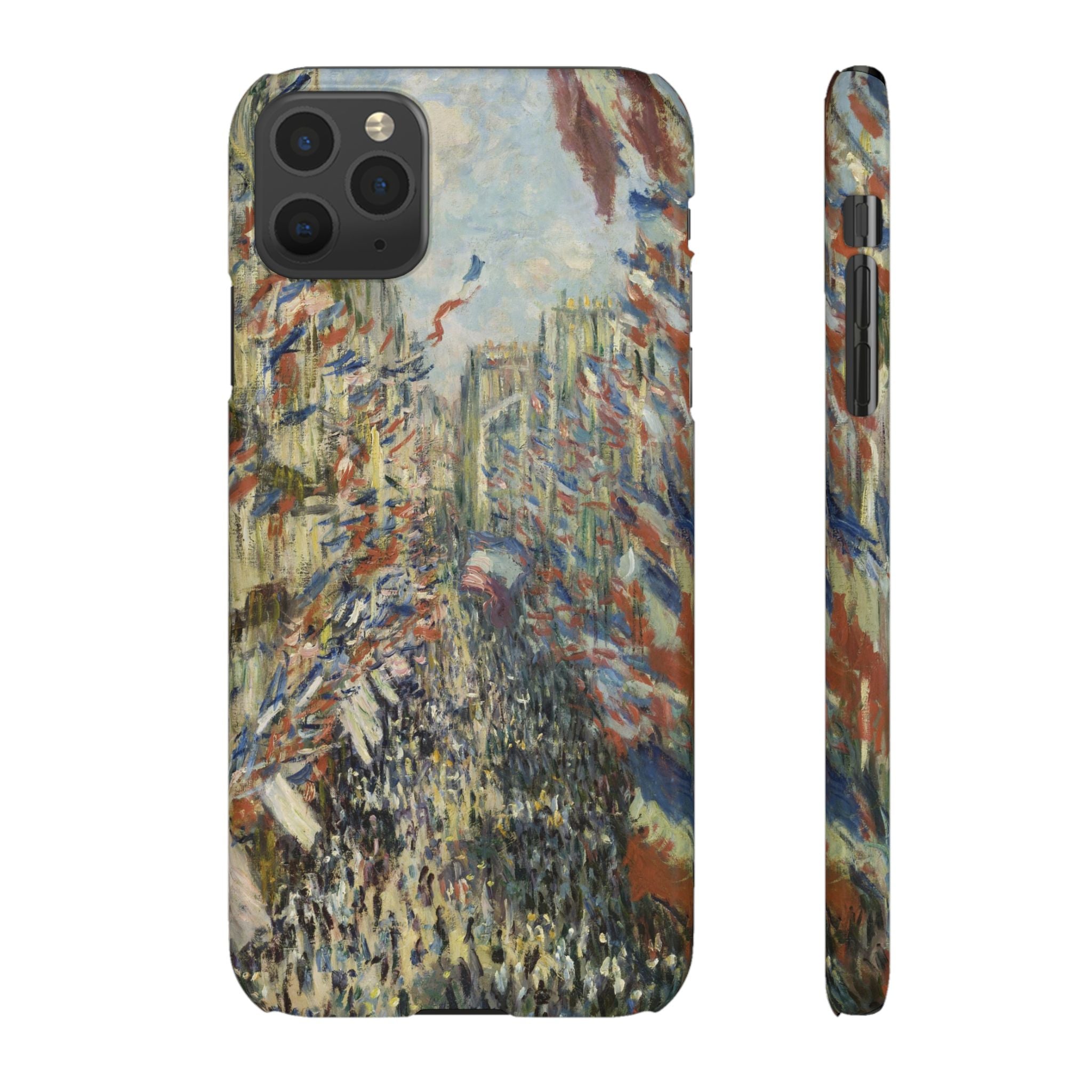 The Rue Montorgueil in Paris by Claude Monet - iPhone Slim Case