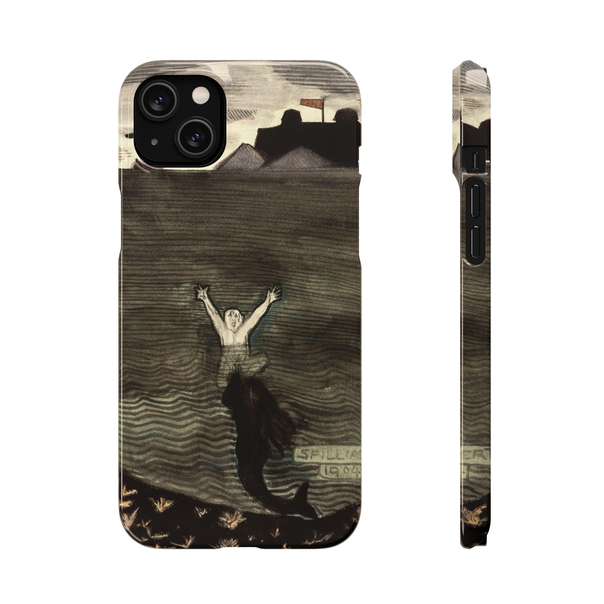 The Call of the Mermaid The Drowning by Leon Spilliaert - iPhone Slim Case