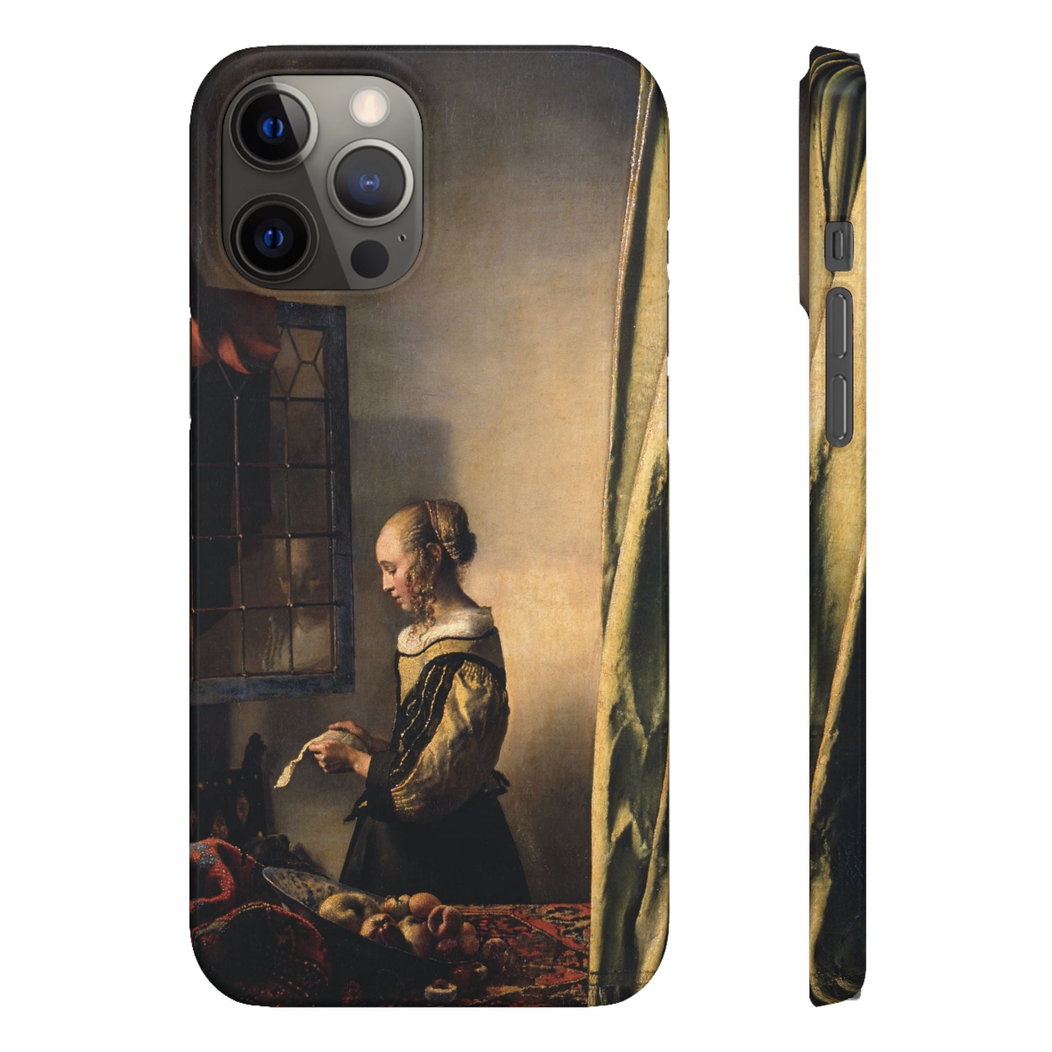 Girl Reading a Letter by an Open Window by Johannes Vermeer - iPhone Slim Case