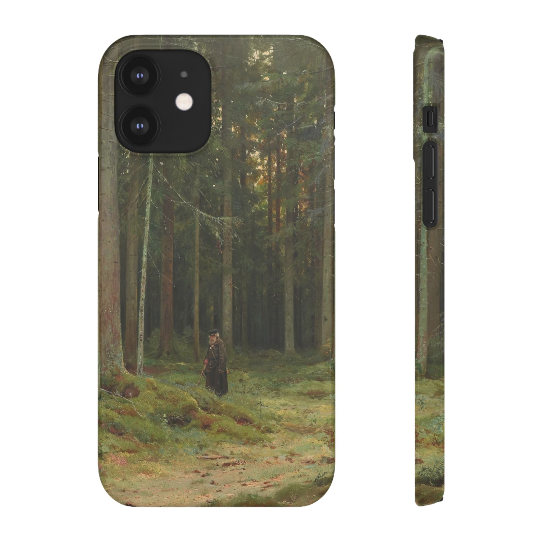 In the Forest of Countess Mordvinova Petergof by Ivan Ivanovich Shishkin - iPhone Slim Case