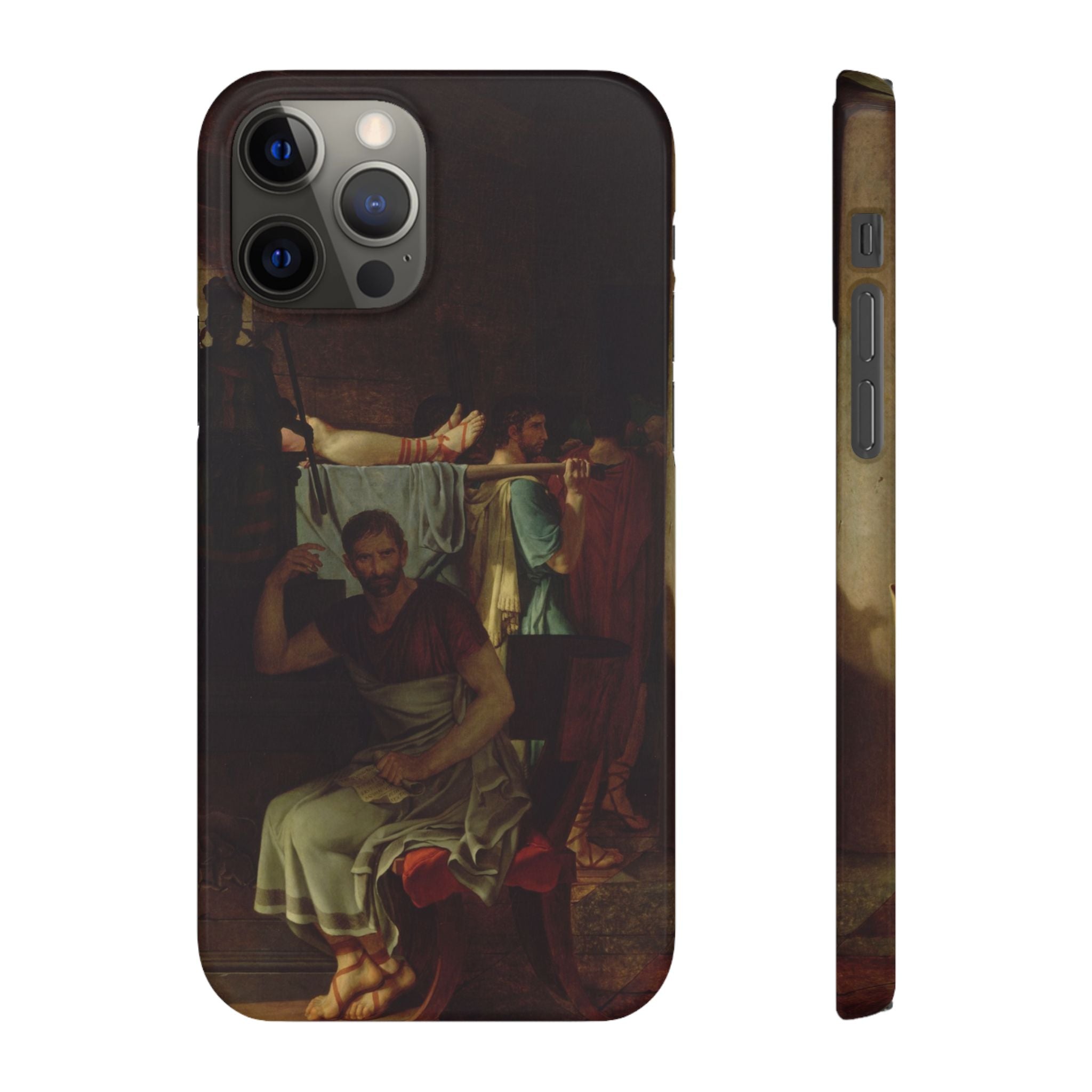 The Lictors Bring to Brutus the Bodies of His Sons I by Jacques-Louis David - iPhone Slim Case