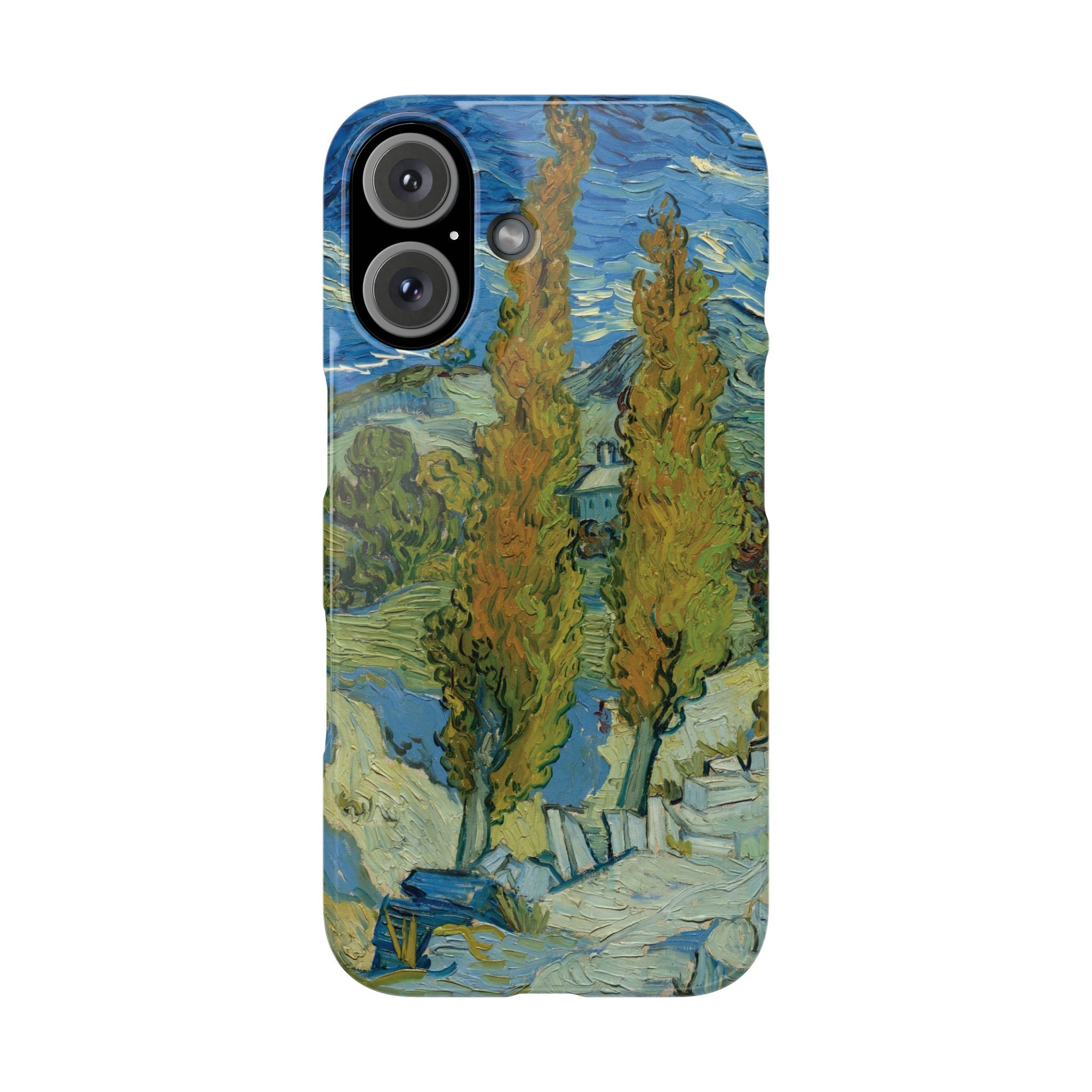 Two Poplars in the Alpilles near Saint-Rémy by Vincent van Gogh - iPhone Slim Case