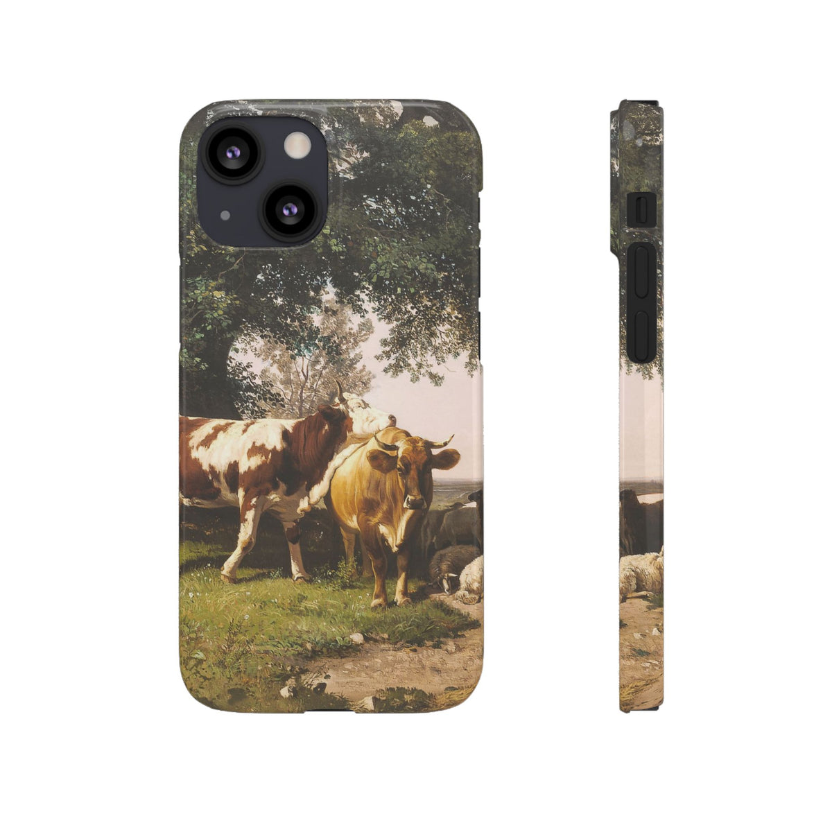 Herd under Trees by Ivan Ivanovich Shishkin - iPhone Slim Case