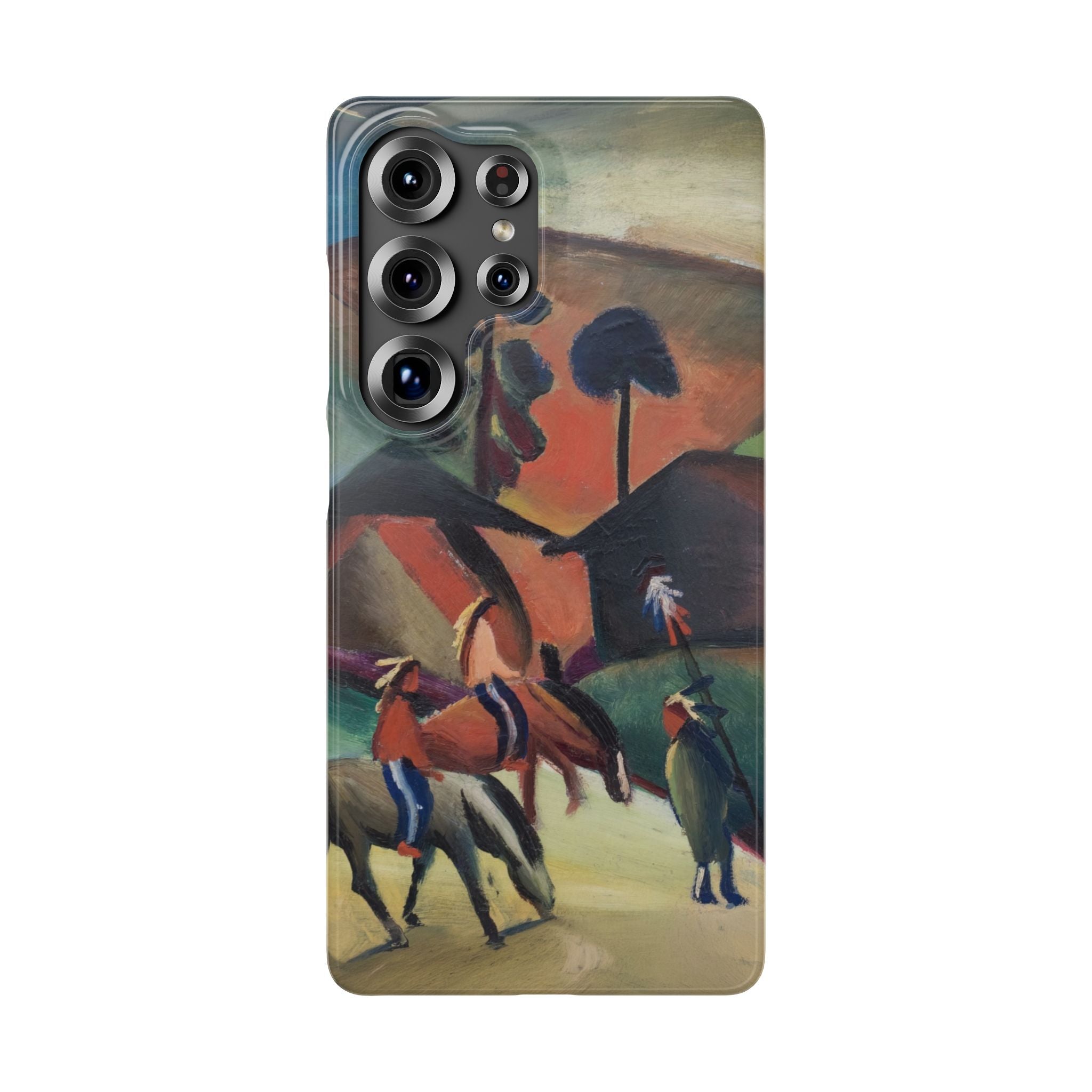 Indians on Horsebacks by August Macke - Samsung Slim Case