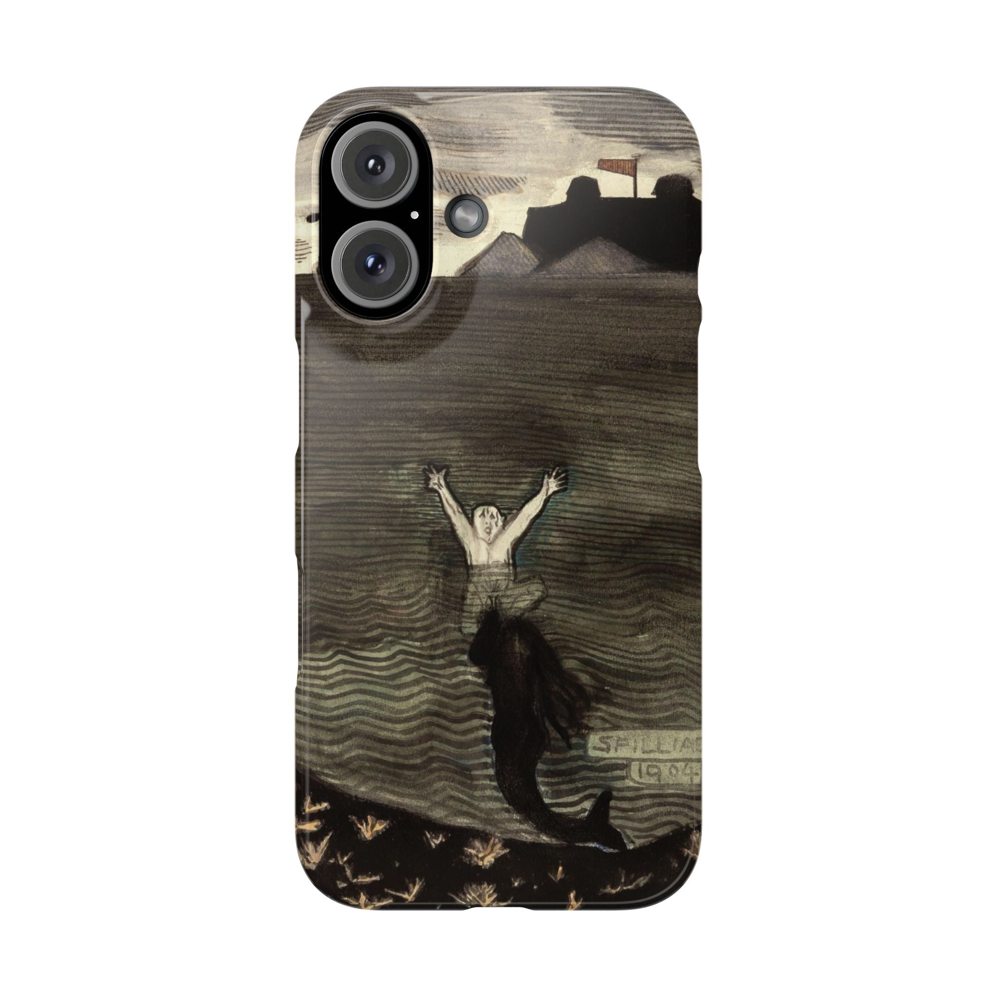 The Call of the Mermaid The Drowning by Leon Spilliaert - iPhone Slim Case