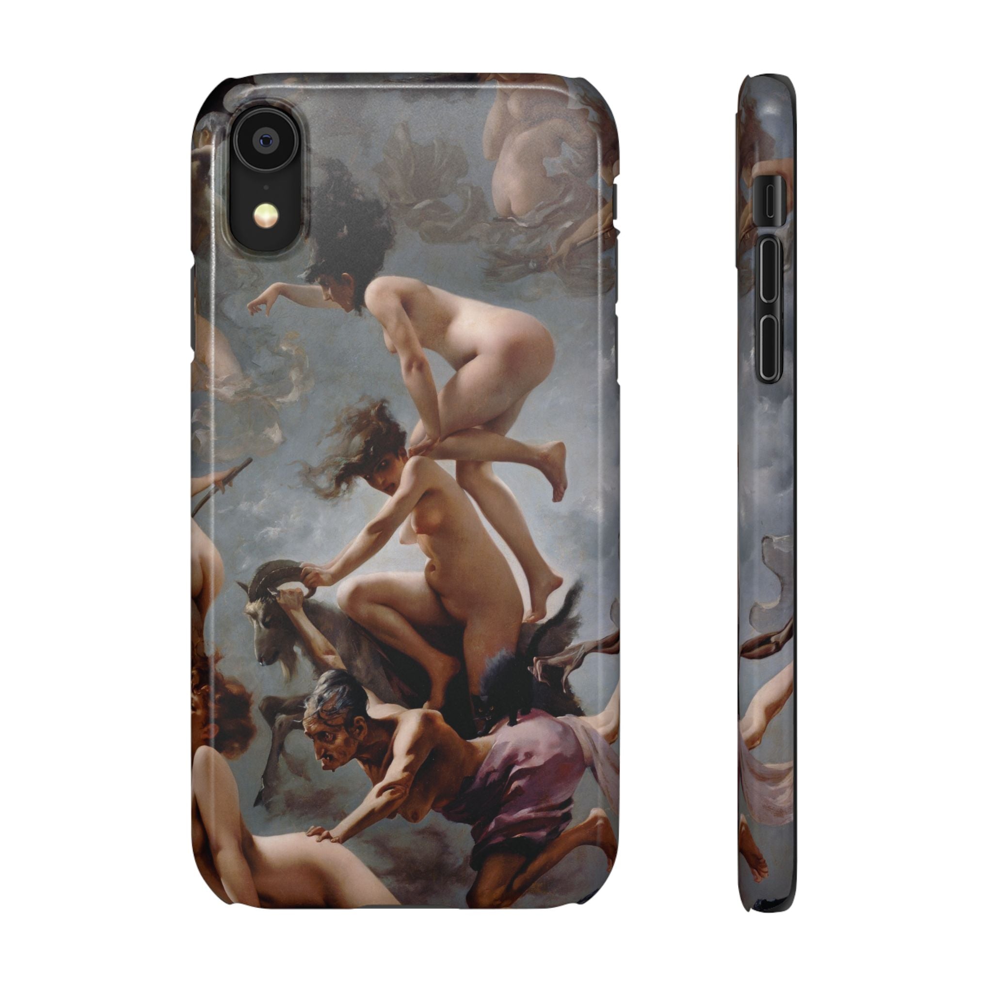 Witches going to their Sabbath by Luis Ricardo Falero - iPhone Slim Case