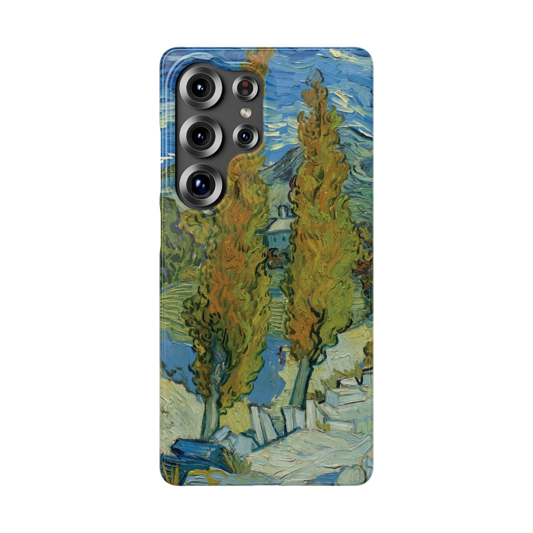 Two Poplars in the Alpilles near Saint-Rémy by Vincent van Gogh - Samsung Slim Case