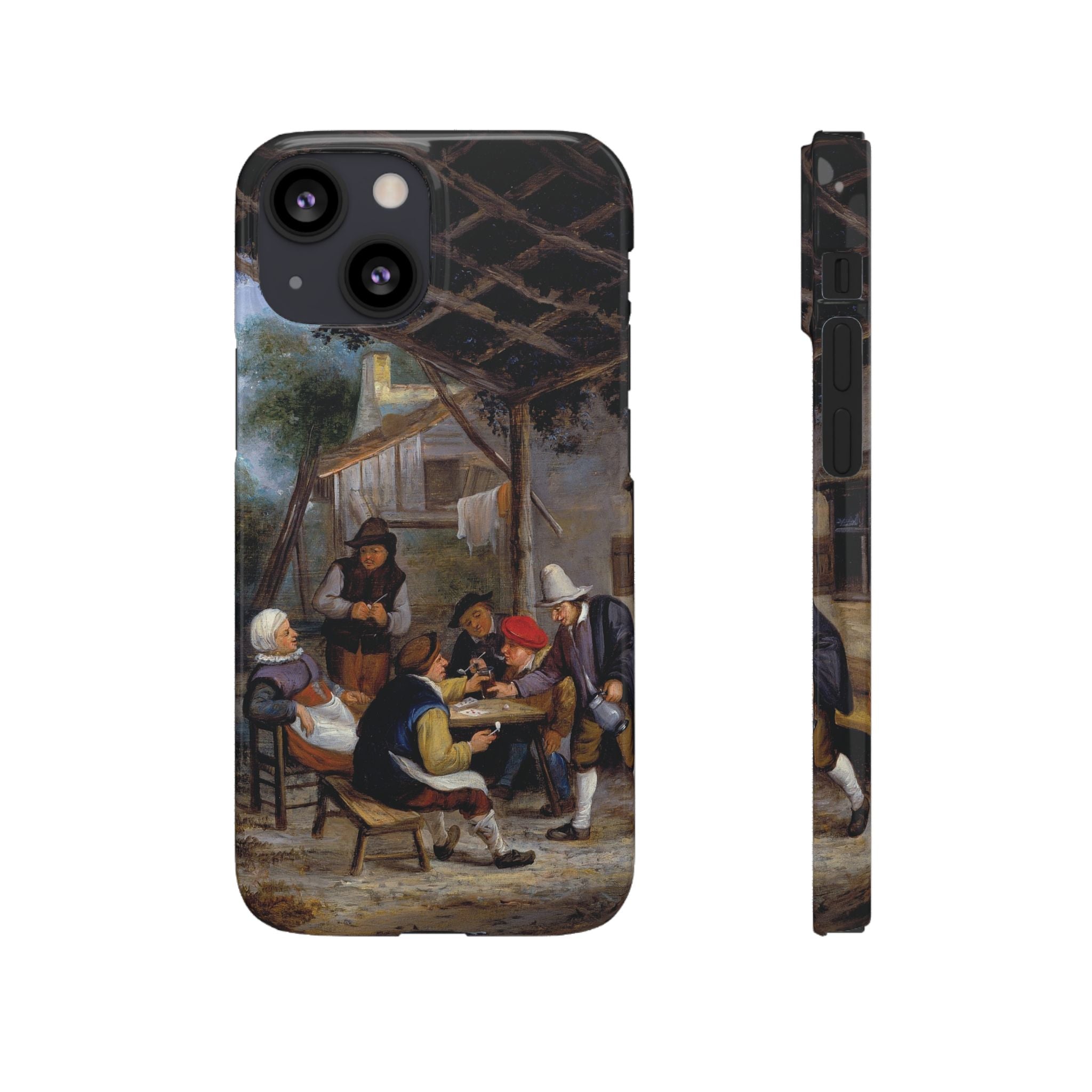 Peasants Drinking by Adriaen van Ostade - iPhone Slim Case