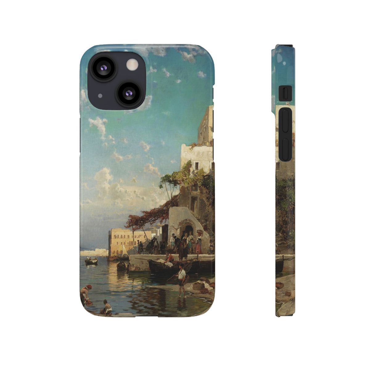 Evening Meeting of the Fishermen by Hermann Corrodi - iPhone Slim Case