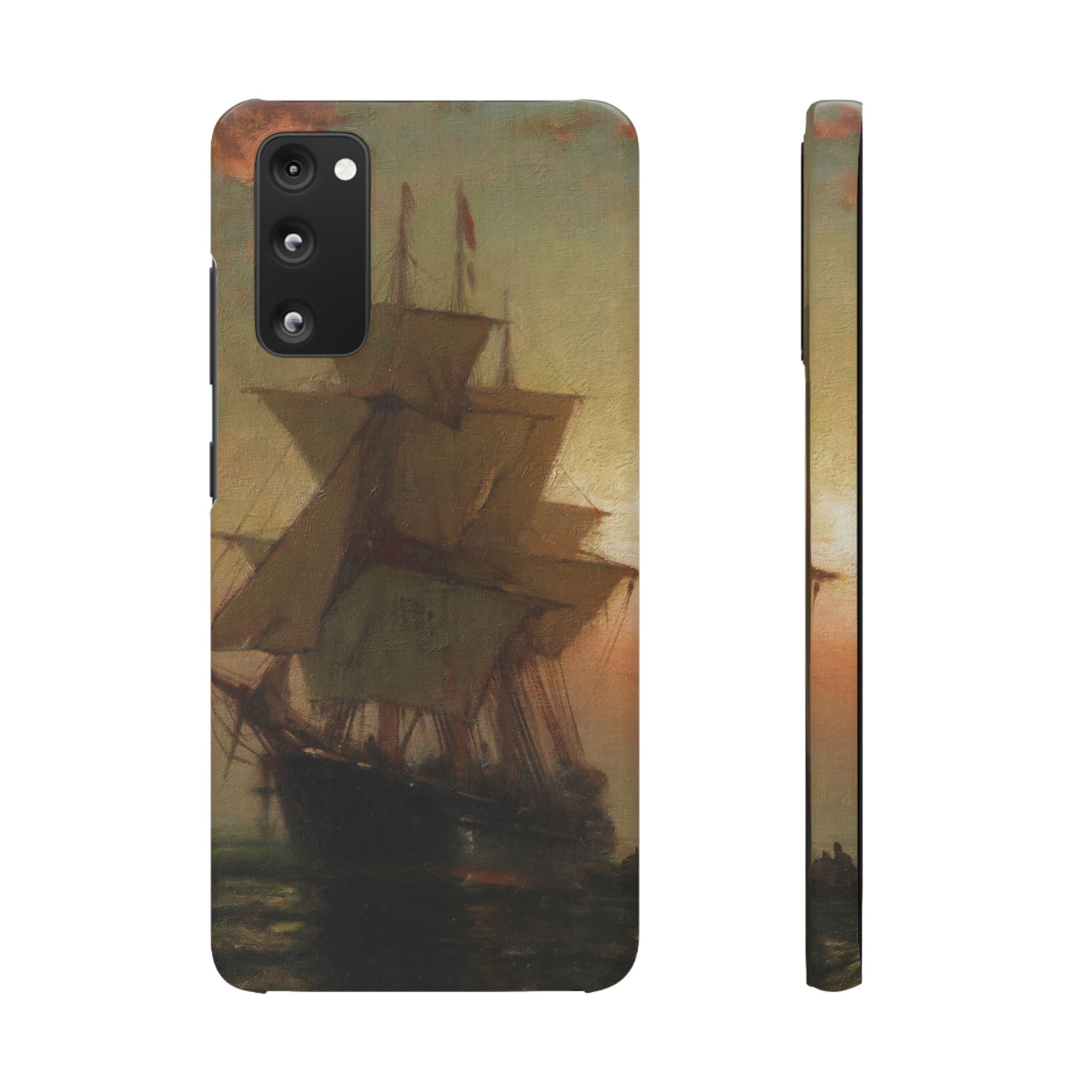 Ships at Night by Edward Moran - Samsung Slim Case
