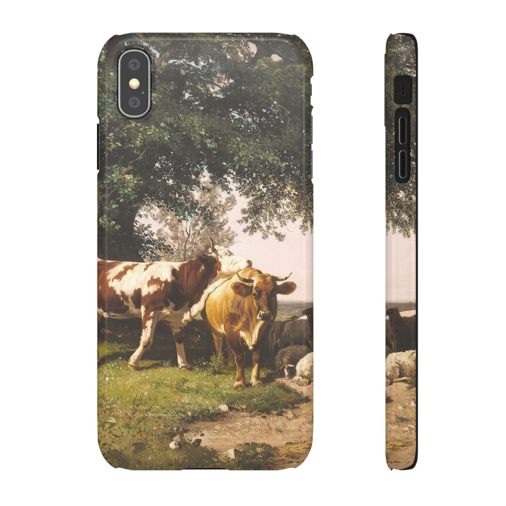 Herd under Trees by Ivan Ivanovich Shishkin - iPhone Slim Case