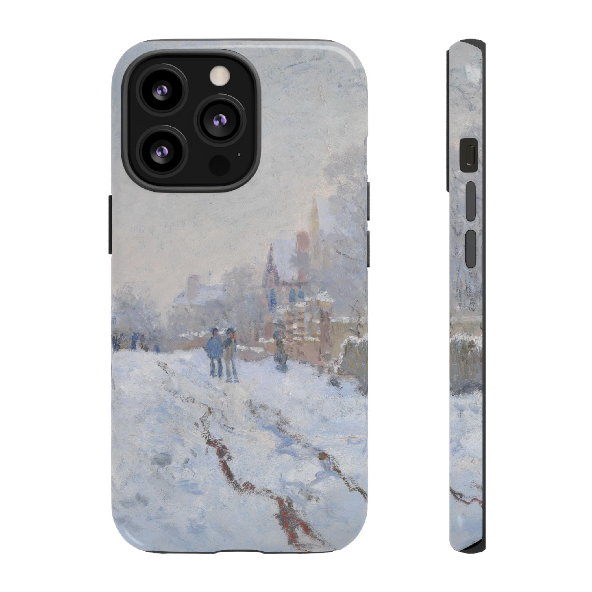 Snow Scene at Argenteuil by Claude Monet - iPhone Tough Case
