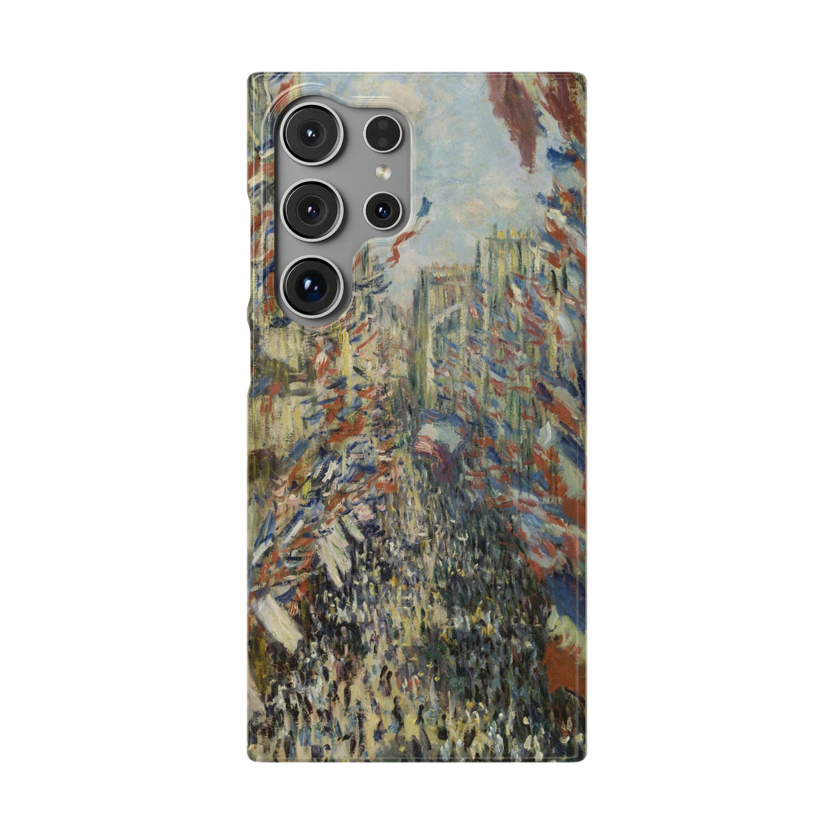 The Rue Montorgueil in Paris by Claude Monet - Samsung Slim Case