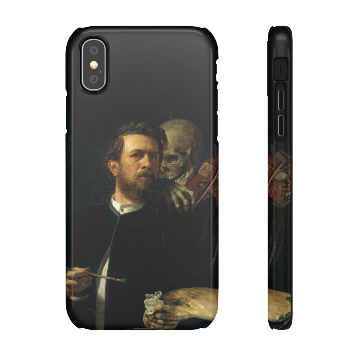 Self Portrait with Death Playing the Fiddle by Arnold Böcklin - iPhone Slim Case
