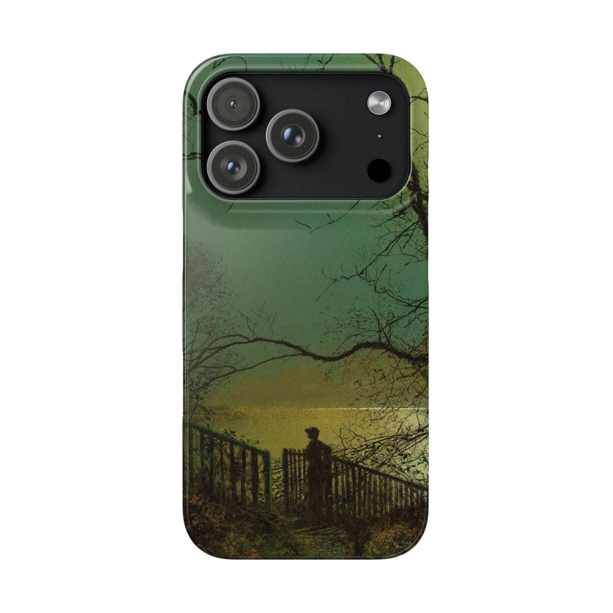 Roundhay Park Lake by John Atkinson Grimshaw - iPhone Slim Case