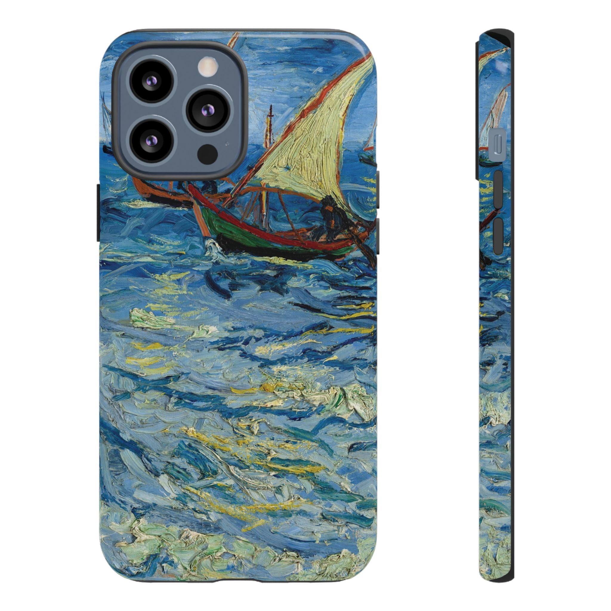 Fishing Boats at Sea by Vincent van Gogh - iPhone Tough Case