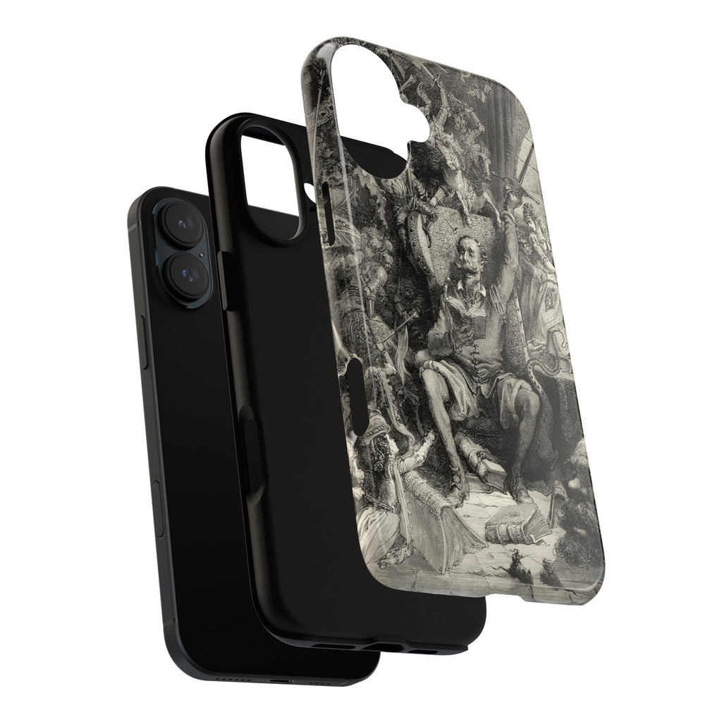 Don Quixote and His Visions by Gustave Doré - iPhone Tough Case