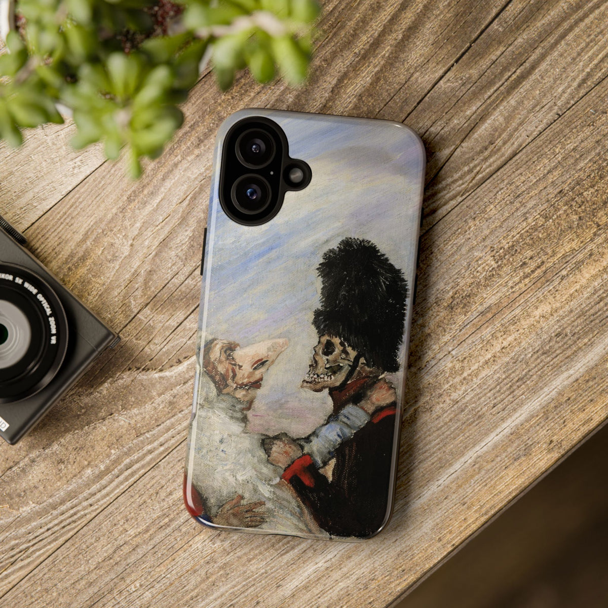 Skeleton Arresting Masqueraders by James Ensor - iPhone Tough Case