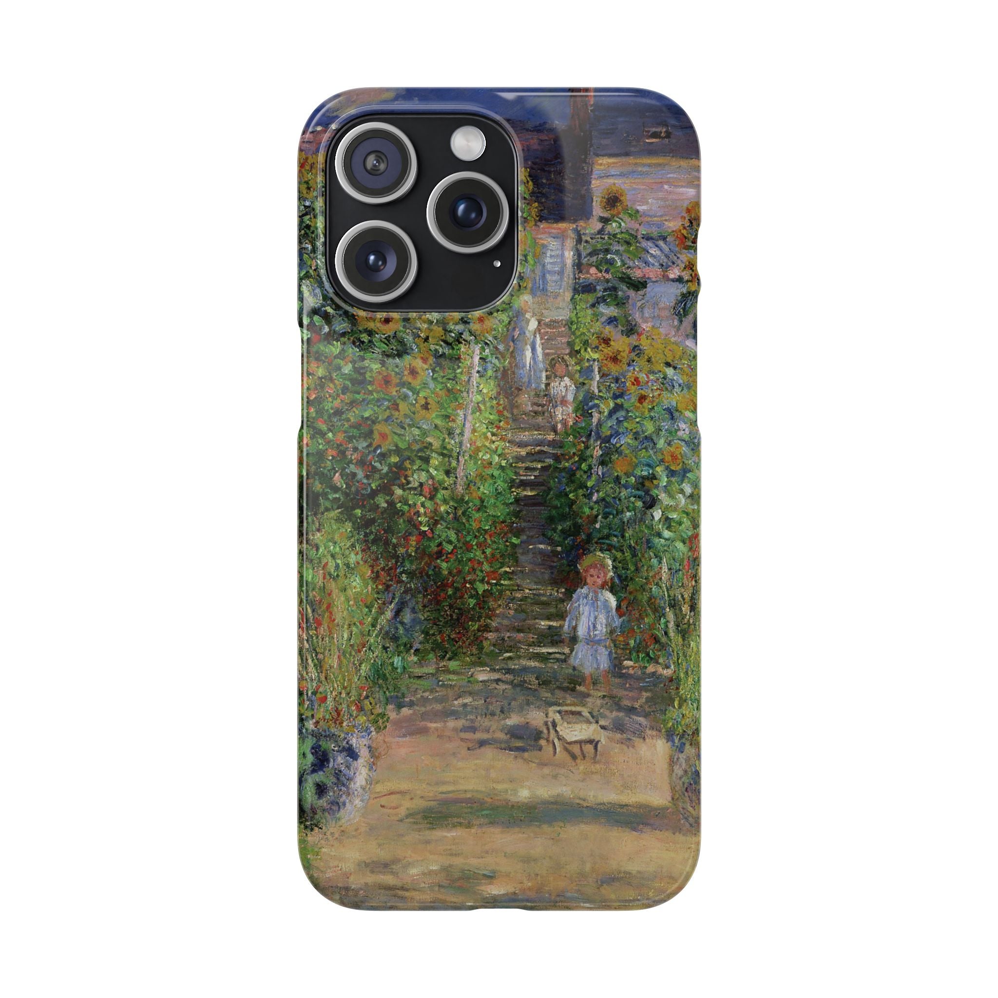 Monets Garden at Vetheuil by Claude Monet- iPhone Slim Case